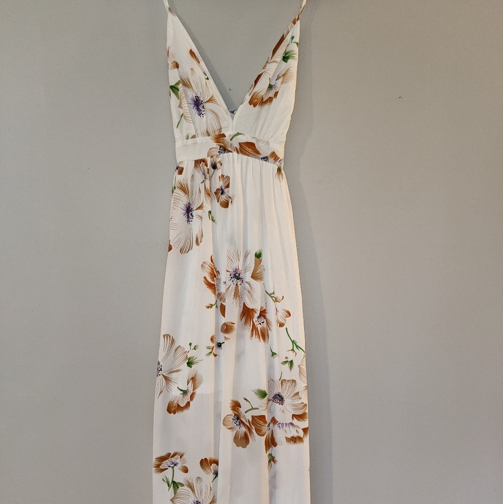Long Floral Pattern Dress